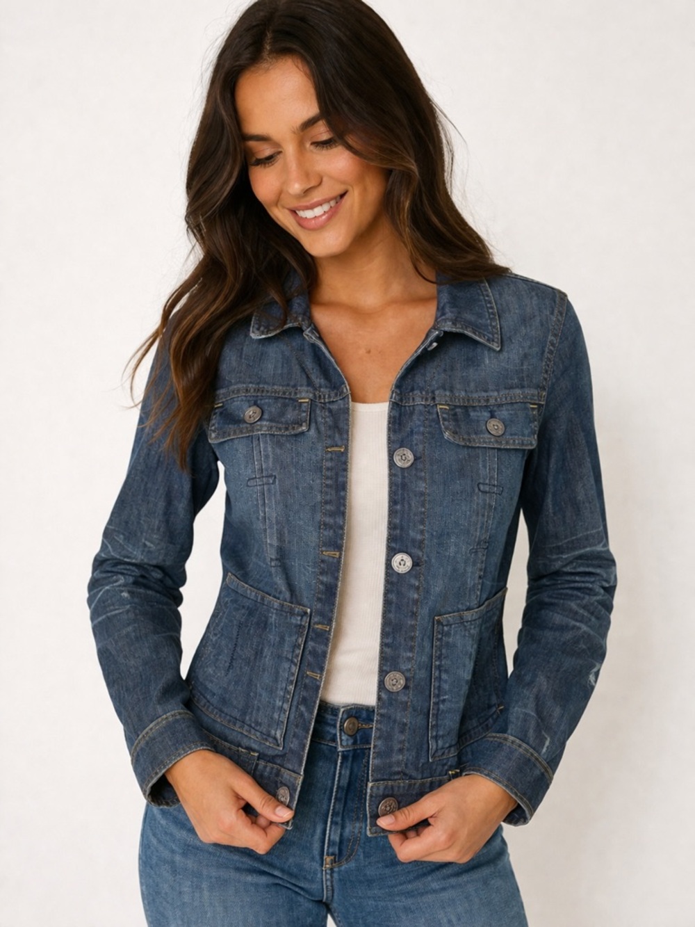Yanuk Distressed Jean Jacket Women’s Medium